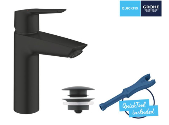 Змішувач для раковини Grohe QuickFix Start (235752432) чорний матовий