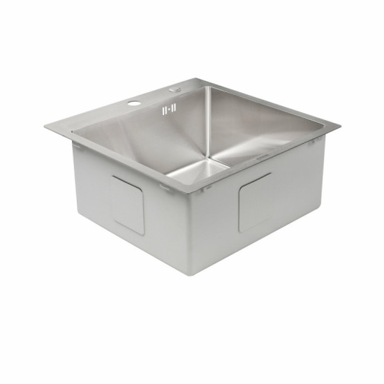 Кухонная мойка Platinum Handmade 500x500x220 (толщина 3,0/1,5 мм корзина и дозатор в комплекте)
