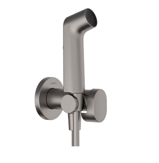 Гігіенічний душ зі змішувачем Hansgrohe Bidette 1jet S, шліфований чорний хром (29232340)
