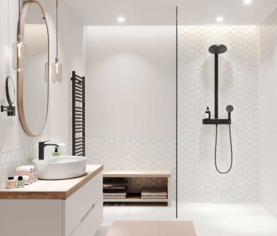 Душова система Hansgrohe Pulsify Showerpipe 260 24240670 чорний матовий