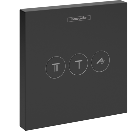 Переключатель потоков скрытого монтажа для душа Hansgrohe ShowerSelect 15764670 черный матовый