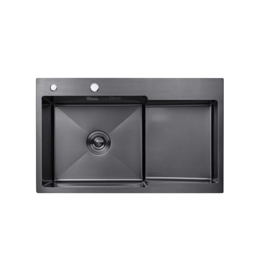 Кухонная мойка Kroner KRP PVD Schwarze - 7848LHM (3,0/1,0 мм) (CV030023)