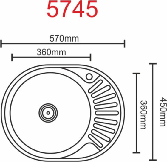 Кухонная мойка Platinum 5745 Декор (0,8/180 мм)