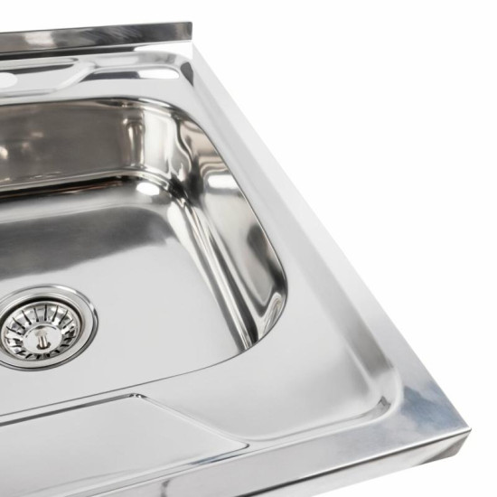 Кухонная мойка Platinum 6060 R Полированная (0,7/160 мм)