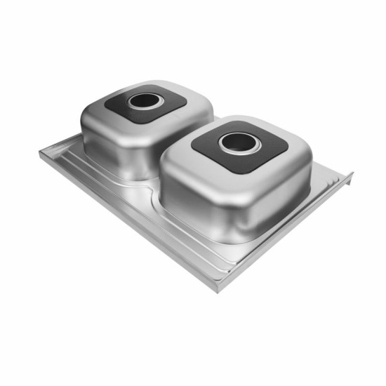 Кухонная мойка Platinum 8060D Сатин (0,7/180 мм)