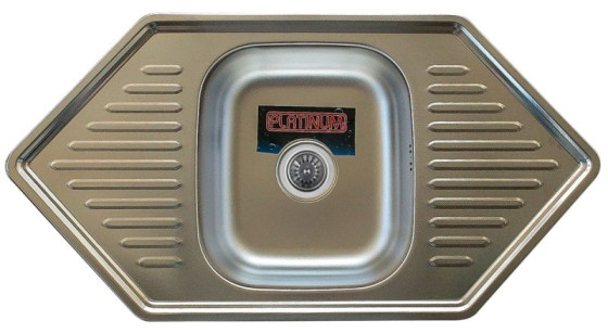 Кухонная мойка Platinum 9550В Декор (0,8/180 мм)