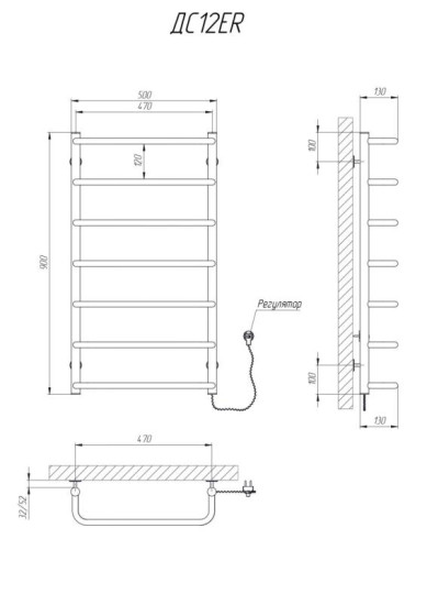 Рушникосушарка Kosser Скоба 900х500/7 ЕR