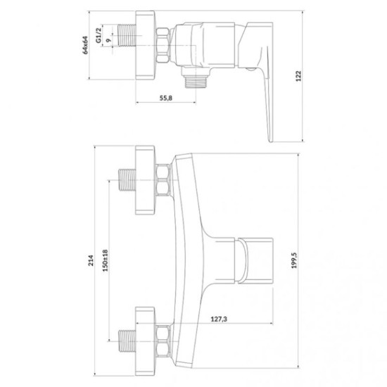 Смеситель для душа Cersanit Larga S951-383