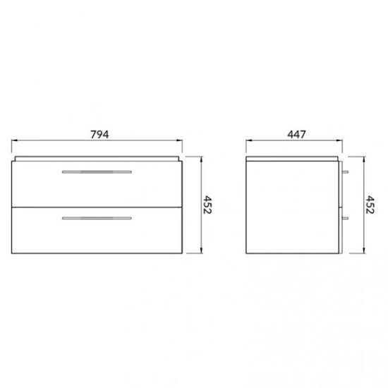 Тумба с раковиной Cersanit B389 Lara Mille 80 белый S801-361