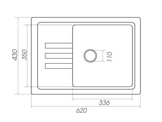 Кухонная мойка Platinum 6243 LIANA матовая Бежевый