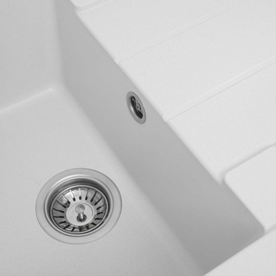 Кухонная мойка Platinum 6550 INTENSO матовая Белоснежная