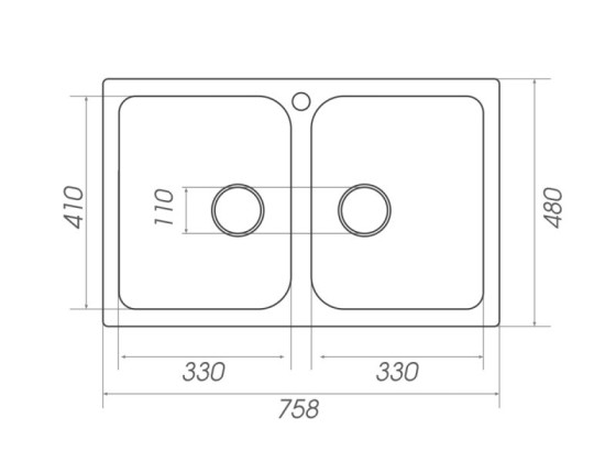 Кухонная мойка Platinum 7648W TWIN глянец Микс