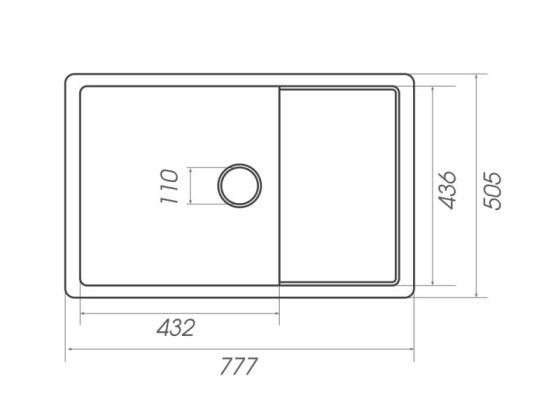 Кухонная мойка Platinum 7850 CUBE матовая Сафари