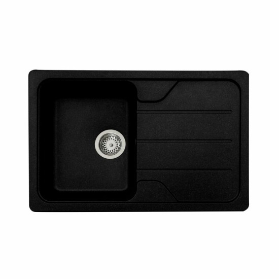 Кухонная мойка Platinum 7850 VERONA матовая Чорный металлик