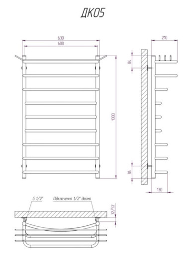Рушникосушарка Kosser Канна 1000х630/9