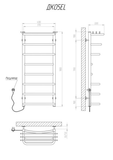 Рушникосушарка Kosser Канна 900х400/8 EL рег