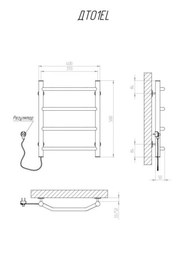 Рушникосушарка Kosser Трапеція 500х400/4 EL