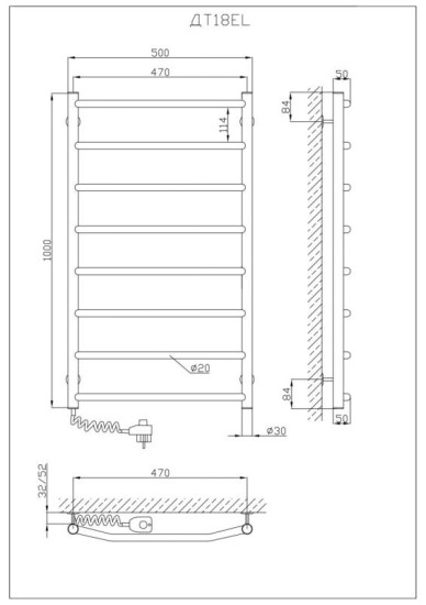 Полотенцесушитель Kosser Трапеция 1000х600/8 ER