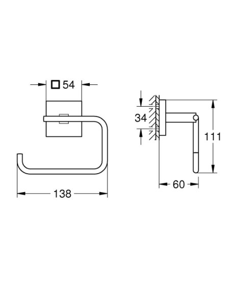 Тримач для туалетного паперу Grohe Start Cube 40978000