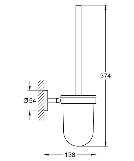 Підвісний йоржик для унітазу Grohe QuickFix Start Cosmopolitan 41169000