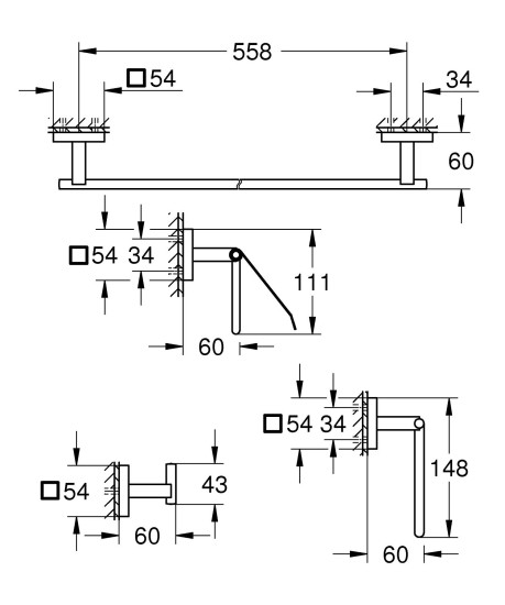 Набір аксесуарів 4 в 1 Grohe QuickFix Start Cube 41115000