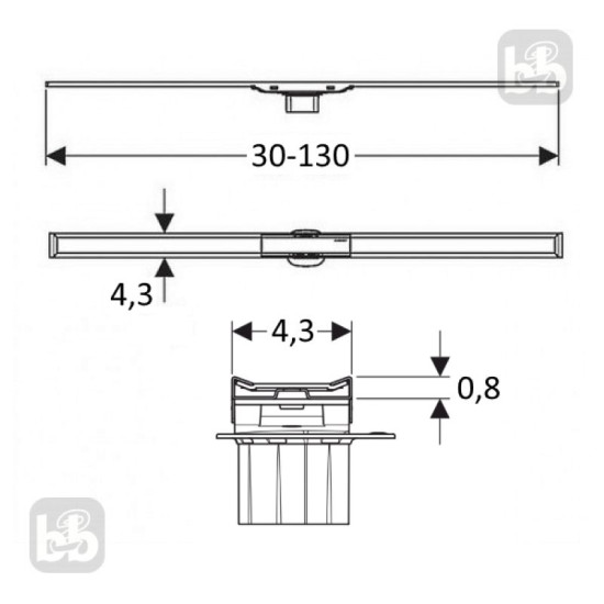 Декоративна накладка Geberit CleanLine20 (154.451.00.1)