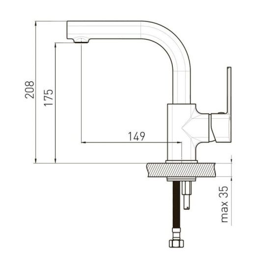 Смеситель для раковины Volle SOTA 1538.010201