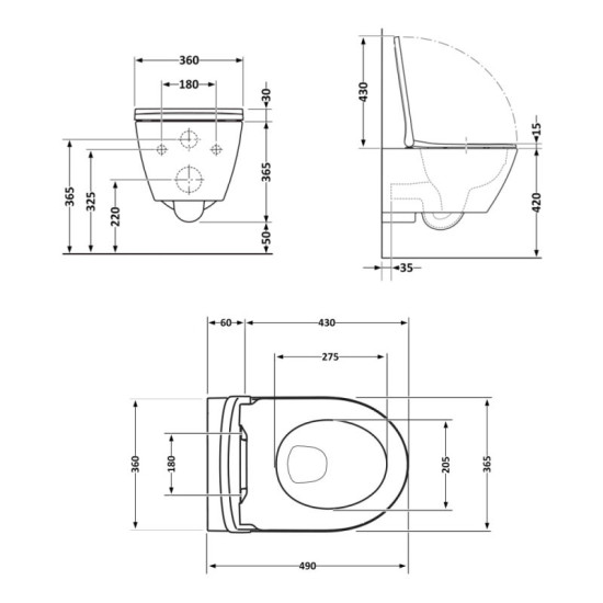 Унітаз підвісний Qtap Robin New Soft-close QT13332381АSW