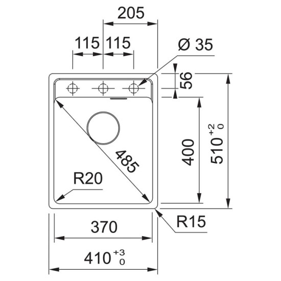 Кухонная мойка Franke Maris MRG 610-37 TL (114.0699.230) черный матовый
