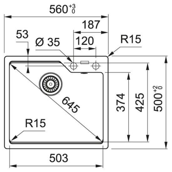 Кухонная мойка Franke Urban UBG 610-56 (114.0699.236) черный матовый