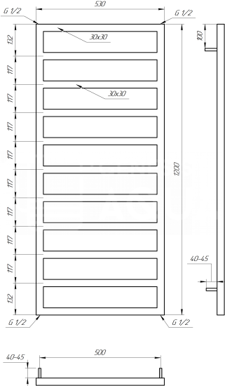 Рушникосушарка Genesis Aqua Jazi 120x53 білий
