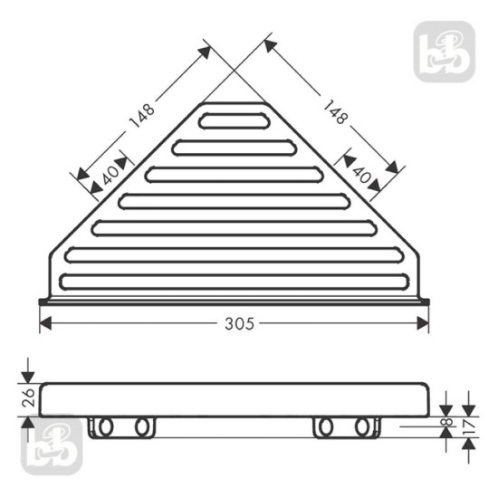 Полиця Hansgrohe AddStoris 41741000
