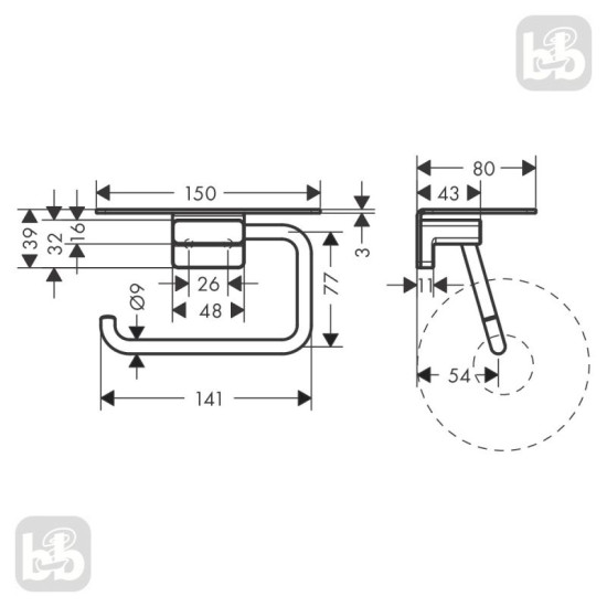 Тримач для туалетного паперу Hansgrohe AddStoris 41772990 золото