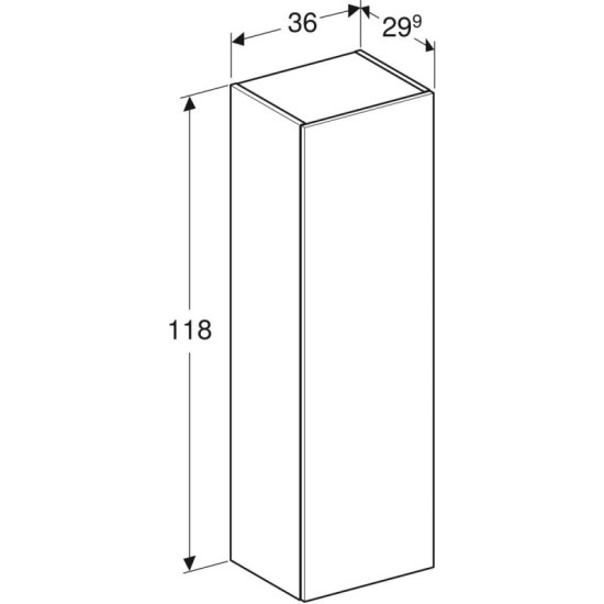 Пенал Geberit Smyle Square 500.361.JR.1