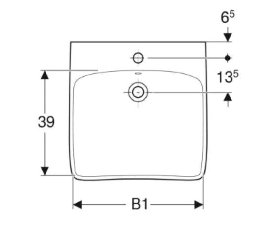 Раковина Geberit Selnova Comfort 501.463.00.7