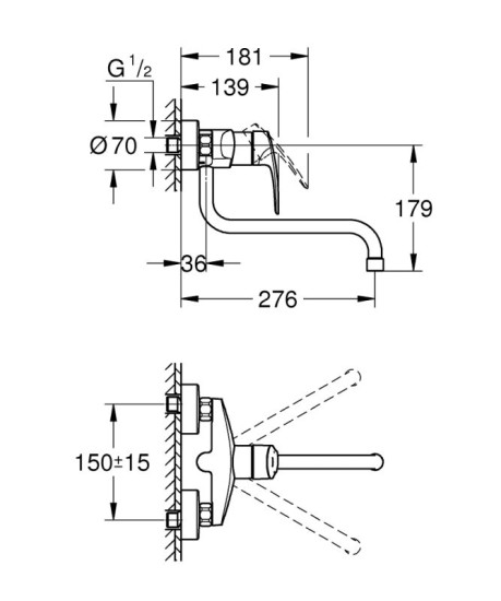 Кухонный смеситель Grohe Eurosmart 32224003