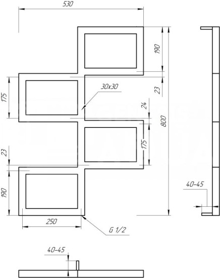 Рушникосушарка Genesis Aqua Fito 80x53 білий
