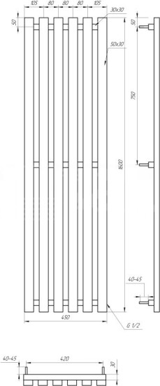 Радиатор Genesis Aqua Marbel 160x45 белый