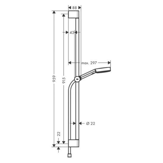 Душовий гарнітур Hansgrohe Pulsify Select Relaxation 105 3jet EcoSmart Chrome (24171000)