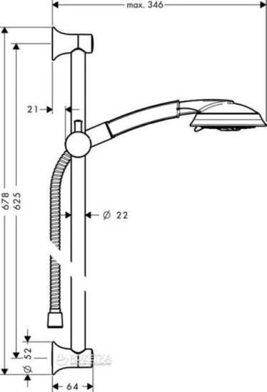Душовий гарнітур Hansgrohe Raindance Classic 100 3jet хром (27843000)