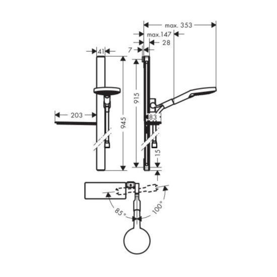 Душевой гарнитур Hansgrohe Raindance Select 120 3Jet White/Chrome (27648400)