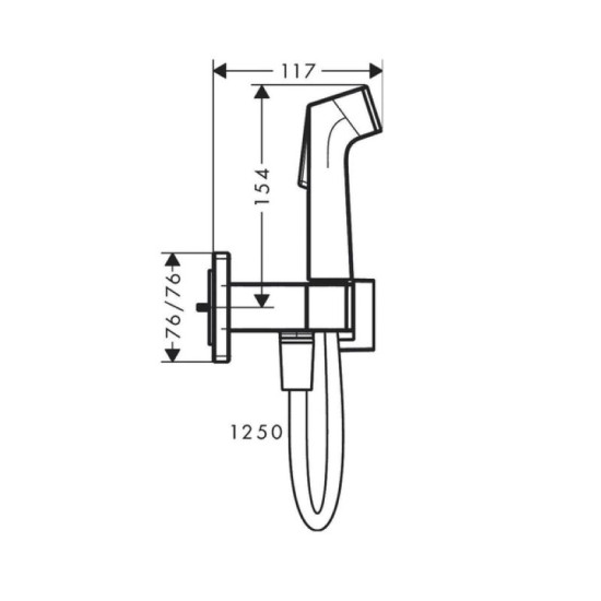 Гігієнічний душ зі змішувачем Hansgrohe E EcoSmart Brushed Bronze (29233140)