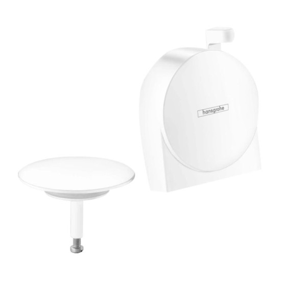 Внешняя часть Hansgrohe Exafill S к сифону на ванну с наполнением белый матовый (58117700)