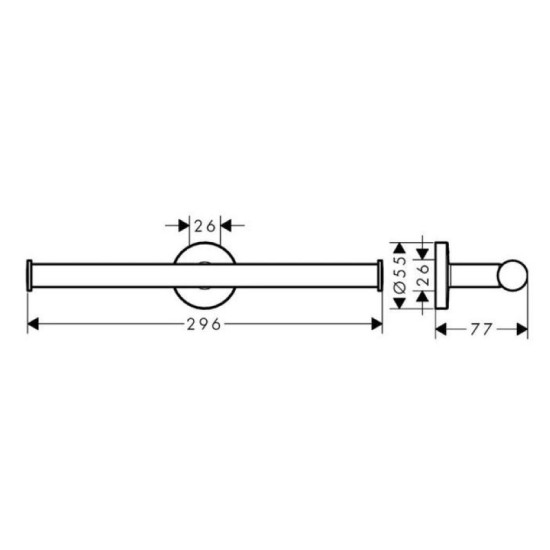 Тримач для туалетного паперу Hansgrohe Logis Universal (41717000)