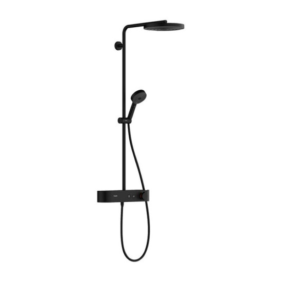 Душова система Hansgrohe Pulsify Showerpipe 260 1jet 400 EcoSmart чорний матовий (24221670)