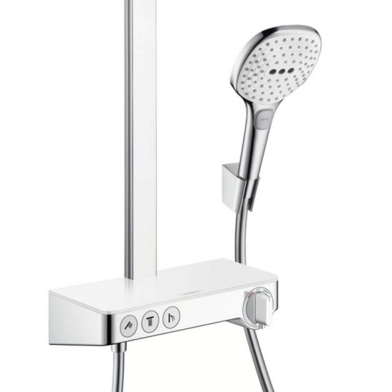 Душова система Hansgrohe Raindance Select E Showerpipe 300 2jet EcoSmart білий/хром (27283400)