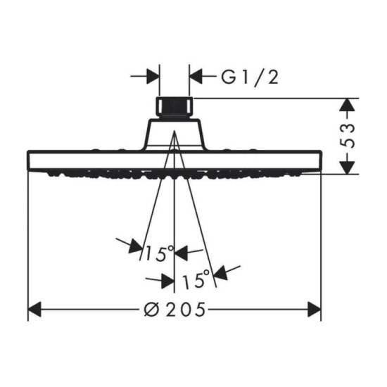 Душова система Hansgrohe Vernis Blend 200 1jet EcoSmart для ванни хром (26079000)
