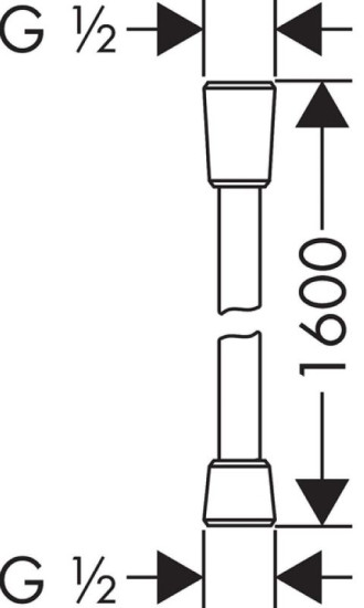 Душевой шланг  Hansgrohe Isiflex 1.6 м (28276990)
