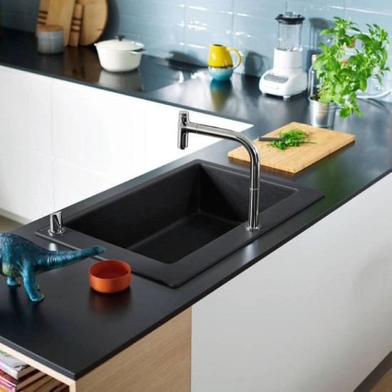 Кухонная мойка Hansgrohe S 51 S510-U660 77х51 Graphite Black (43313170)