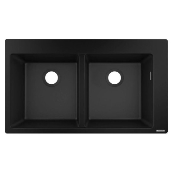 Кухонная мойка Hansgrohe S510-F770 770х510 на 2 чаши 370/370 Graphiteblack (43316170)
